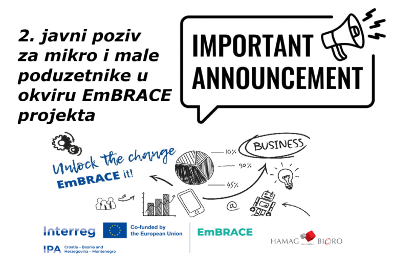 2. Javni poziv za mikro i male poduzetnike EmBRACE projekta