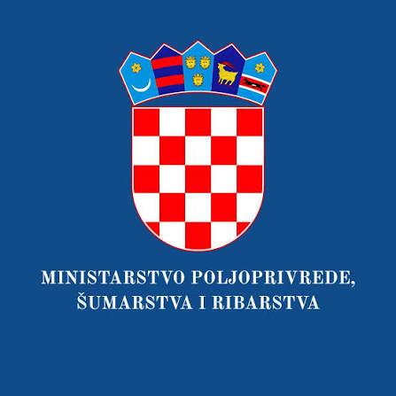 Grb Republike Hrvatske i naziv Ministarstva poljoprivrede, šumarstva i ribarstva